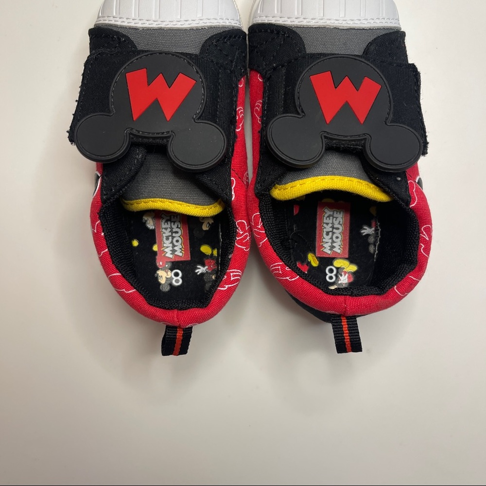 Mickey Mouse Ears - Disney - Cap Toe Sneaker Shoes Sz 5 - Slip On - Velcro - Picture 9 of 9